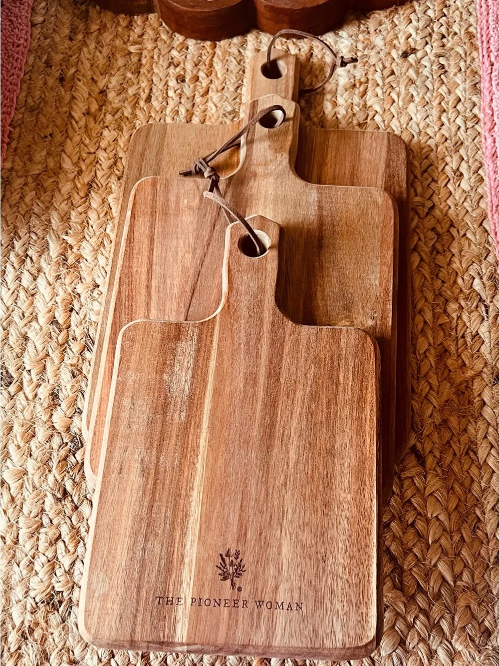 The Pioneer Woman Natural Wood Cutting & Serving Boards Set - Brown